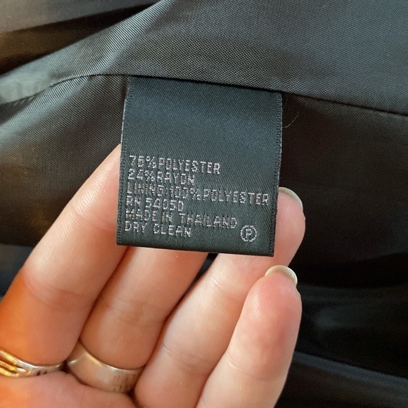 Kasper long coat, olive and black, size 14 - Picture 6 of 6